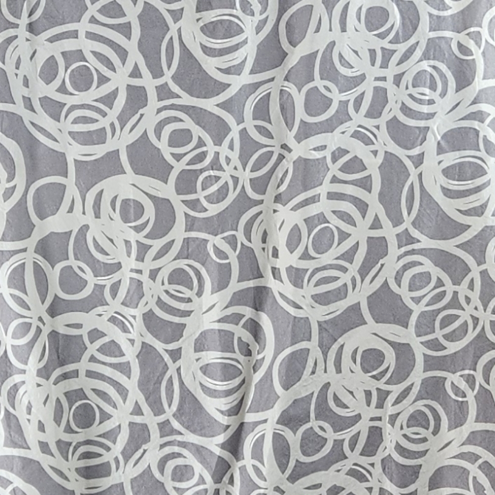 Garnet Hill gray white silk wrap sheath dress Womens 14 - Picture 6 of 10
